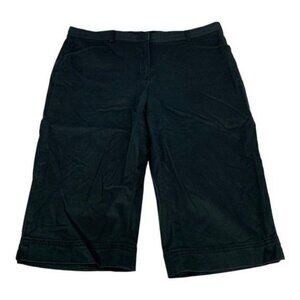 Lafayette 148 New York Black Cotton Blend Bermuda Shorts Size 8